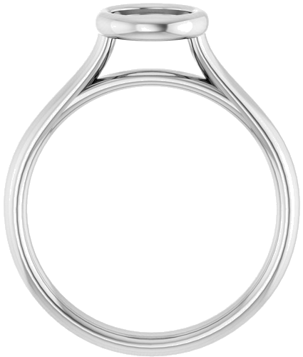 14K White  5.8 mm Round Solitaire Engagement Ring Mounting (2)