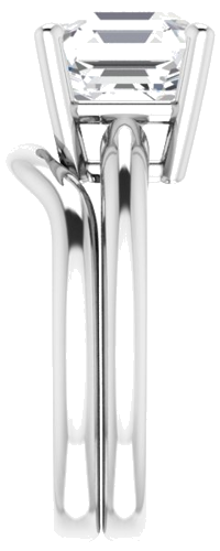 Sužadėtuvių Žiedas „Solitaire“ 585 Baltojo Aukso Asscher 9mm (9)