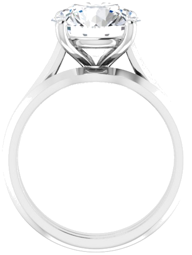 Sužadėtuvių Žiedas „Claw-Prong“ 14k white gold Round 10mm (7)