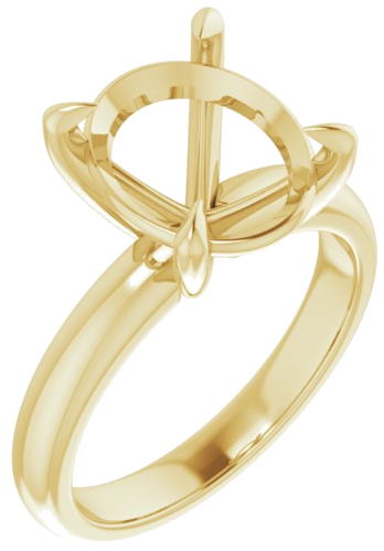 Sužadėtuvių Žiedas „Claw-Prong Solitaire“ 14k yellow gold Oval 12mm x 10mm (1)
