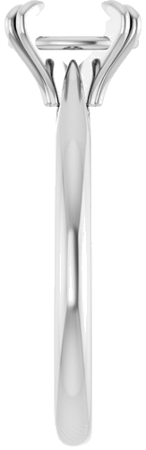 14K White 8 x 6 mm Oval Engagement Ring Mounting (4)