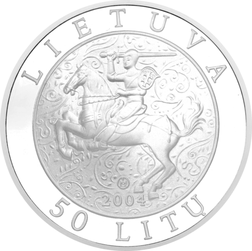 2004 Литовският статут Литва, сребърна монета 50 лита (2)