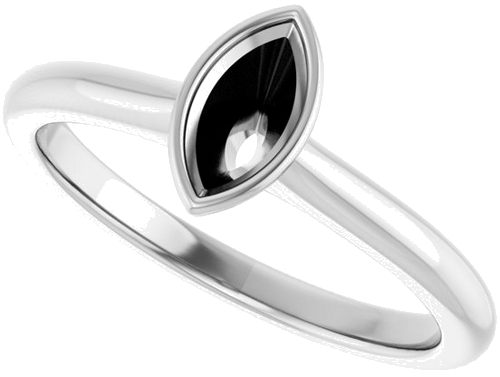 Sužadėtuvių Žiedas „Bezel-Set Solitaire“ 14k white gold Marquise 7mm x 3.5mm (5)