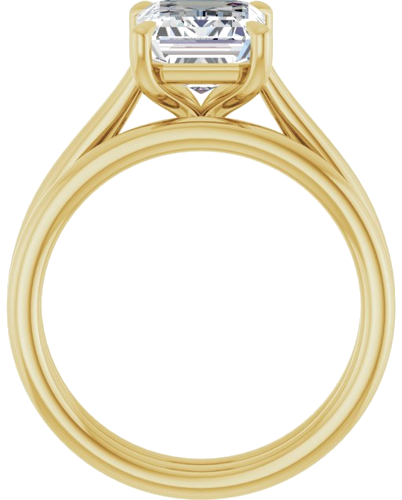 Sužadėtuvių Žiedas „Claw-Pong“ 10k yellow gold Emerald 9mm x 7mm (7)