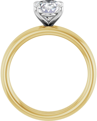 Sužadėtuvių Žiedas „Claw-Prong Solitaire“ 14k yellow/white gold Oval 8.5mm x 6.5mm (7)