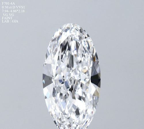0.5 carat D-VVS1 Natūralus Oval Deimantas (1)