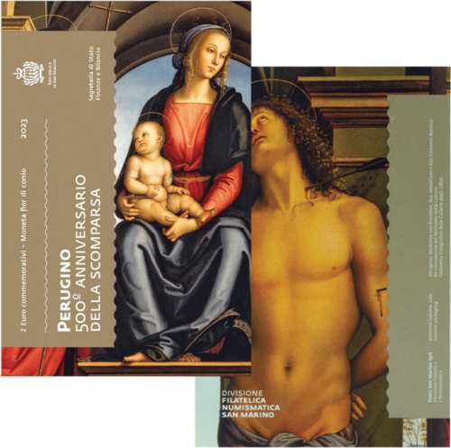 2023 San Marino Perugino 2 euro BU coin on card (5)