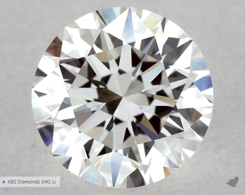 0.52 carat H-VVS2 Excellent cut Natūralus Round Deimantas (1)