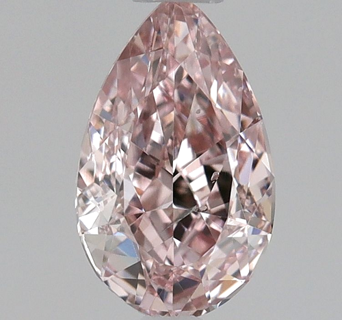0.4 carat Fancy Orangey Pink-SI2 Natūralus Pear Deimantas (1)