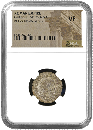 II denarai Imperatorius Gallienus (253-268 m.) Romos Imperija sidabrinė moneta VF (1)