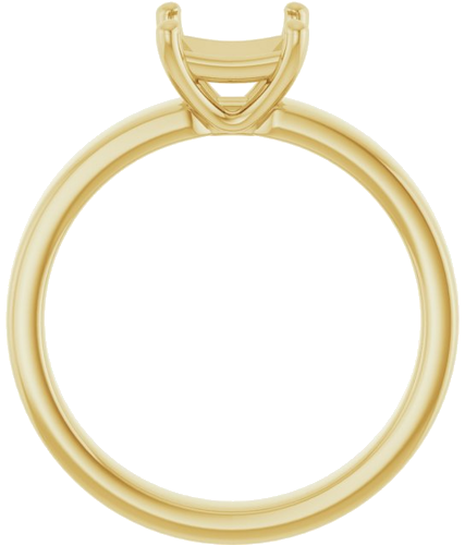 Sužadėtuvių Žiedas „Solitaire“ 10k yellow gold Square 5.5mm (2)