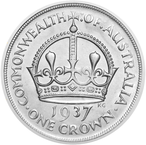 1 Krona King George VI 1937 Australia Silver Coin (1)