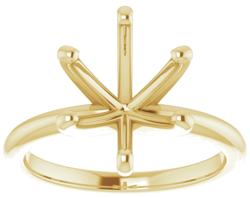 14K Yellow  11x9 mm Oval Solitaire Engagement Ring Mounting (3)