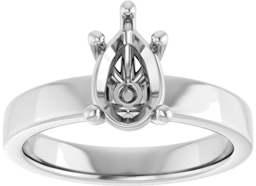 Sužadėtuvių Žiedas „Solitaire“ 925 Sidabro Pear 9mm x 6mm (3)