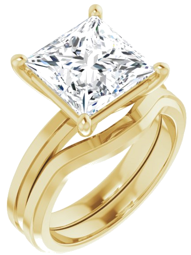 Sužadėtuvių Žiedas „Solitaire“ 14k yellow gold Square 9mm (6)