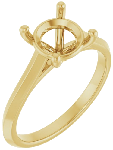 Sužadėtuvių Žiedas „Claw-Prong“ 14k yellow gold Round 8.2mm (1)