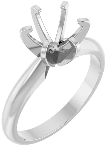Sužadėtuvių Žiedas „Heavyweight Solitaire“ 14k white gold Round 7.5mm (1)