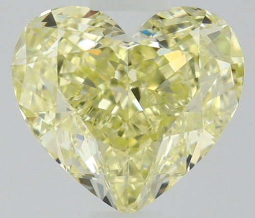 0.58 carat Fancy Light Yellow-VVS1 Natūralus Heart Deimantas (1)