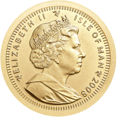 1/25 oz Принц Чарльз и его сыновья 2008 золотая монета острова Мэн (2)