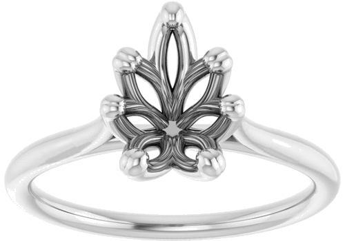 Sužadėtuvių Žiedas „Cathedral-Style Solitaire“ 14k white gold Pear 9mm x 6mm (3)