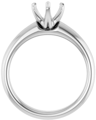 14K White 7 mm Round Engagement Ring Mounting (2)