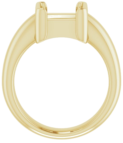 Sužadėtuvių Žiedas „Half-Bezel Solitaire“ 14k yellow gold Square 8mm (2)