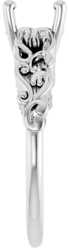 Sužadėtuvių Žiedas „Solitaire Sculptural“ 14k white gold Round 6.5mm (4)
