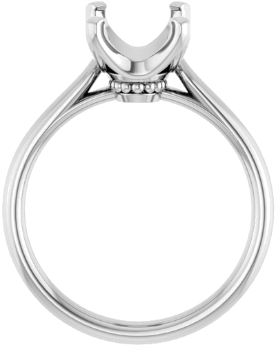 Sužadėtuvių Žiedas „Solitaire“ 14k white gold Emerald 9mm x 7mm (2)