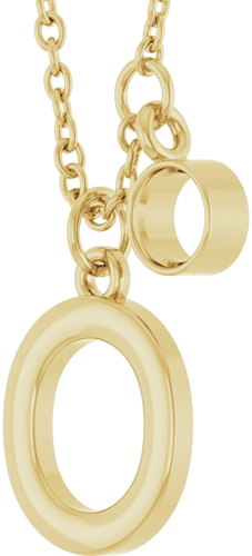 Pakabukas „Accented Initial“ 14k yellow gold Round 3mm (3)