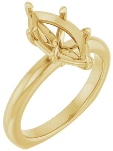 Sužadėtuvių Žiedas „Claw-Prong Euro Shank“ 14k yellow gold Marquise 13mm x 6.5mm (1)