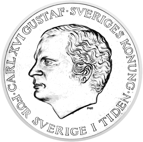 1980 Swedish Royal Succession Act 200 Kronor Silver Coin (2)