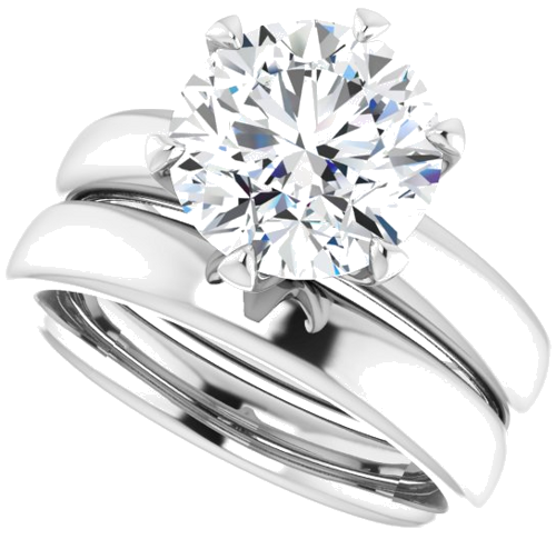 Sužadėtuvių Žiedas „Solitaire“ 950 Platinos Round 9.4mm (10)