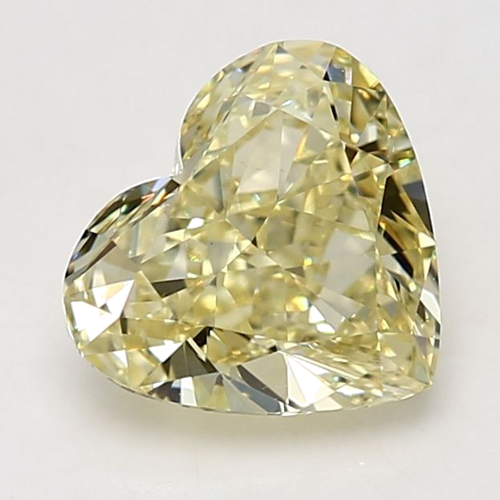 3.27 carat Fancy Yellow-VS1 Natūralus Heart Deimantas (1)