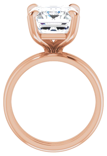 Sužadėtuvių Žiedas „Solitaire“ 14k rose gold Emerald 12mm x 10mm (7)