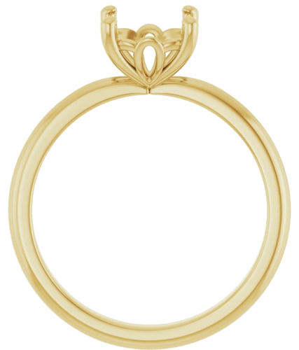 Sužadėtuvių Žiedas 18k yellow gold Cushion 7mm (2)