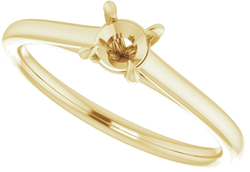 Sužadėtuvių Žiedas „Claw-Prong Solitaire“ 18k yellow gold Round 4.4mm (5)