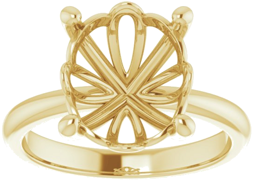 Sužadėtuvių Žiedas 14k yellow gold Oval 12mm x 10mm (3)