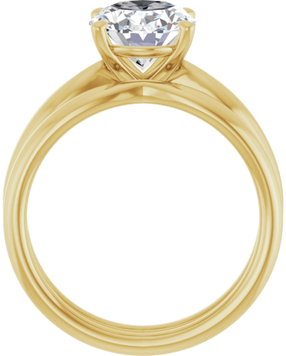 Sužadėtuvių Žiedas 14k yellow gold Oval 10mm x 8mm (7)