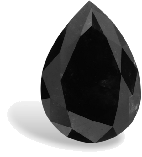 1.43 carat Fancy Black-VVS2 Natūralus Pear Deimantas (1)