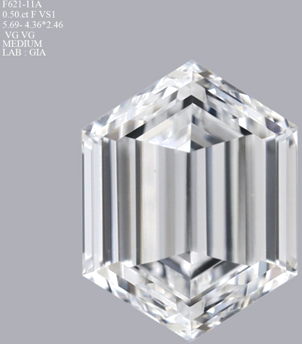 0.5 carat F-VS1 Natūralus Hexagonal Deimantas (1)