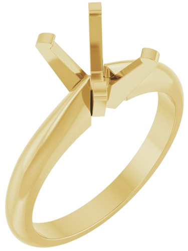 Sužadėtuvių Žiedas „Solitaire“ 14k yellow gold Oval 8mm x 6mm (1)