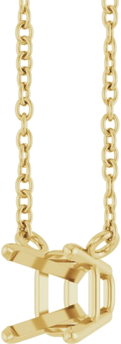 Pakabukas „Solitaire“ 14k yellow gold Square 4.5mm (2)