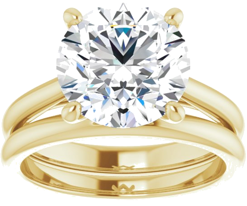 Sužadėtuvių Žiedas „Solitaire“ 14k yellow gold Round 10mm (8)