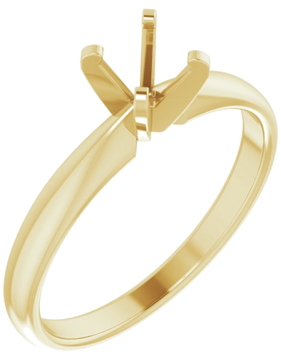 Sužadėtuvių Žiedas „Solitaire“ 14k yellow gold Square 3.75mm (1)