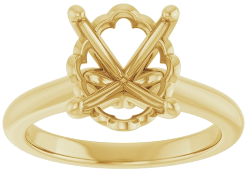 Sužadėtuvių Žiedas 14k yellow gold Oval 11mm x 9mm (3)