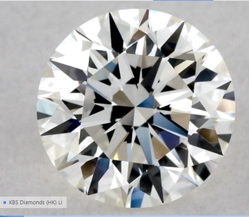 0.53 carat I-VVS1 Excellent cut Natūralus Round Deimantas (1)