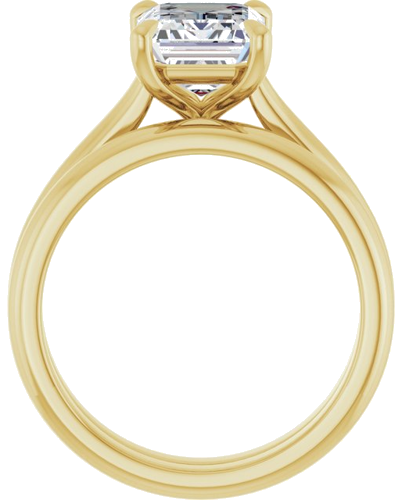 Sužadėtuvių Žiedas „Claw-Prong“ 14k yellow gold Emerald 9mm x 7mm (7)
