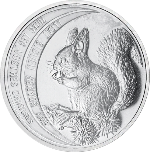 1 oz Squirrel 1992 Andorra Silver Coin (1)