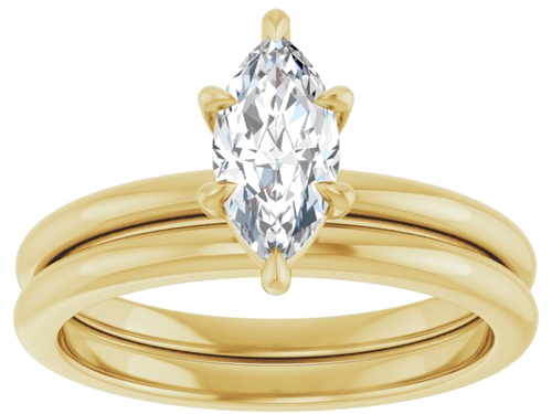 Sužadėtuvių Žiedas „Claw-Prong“ 14k yellow gold Marquise 9mm x 4.5mm (8)