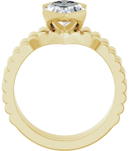 Sužadėtuvių Žiedas „Half-Bezel Solitaire“ 14k yellow gold Marquise 15mm x 7mm (7)